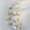 Paper Gold Butterflys Decoration Items