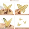 Paper Gold Butterflys Decoration Items - Image 2